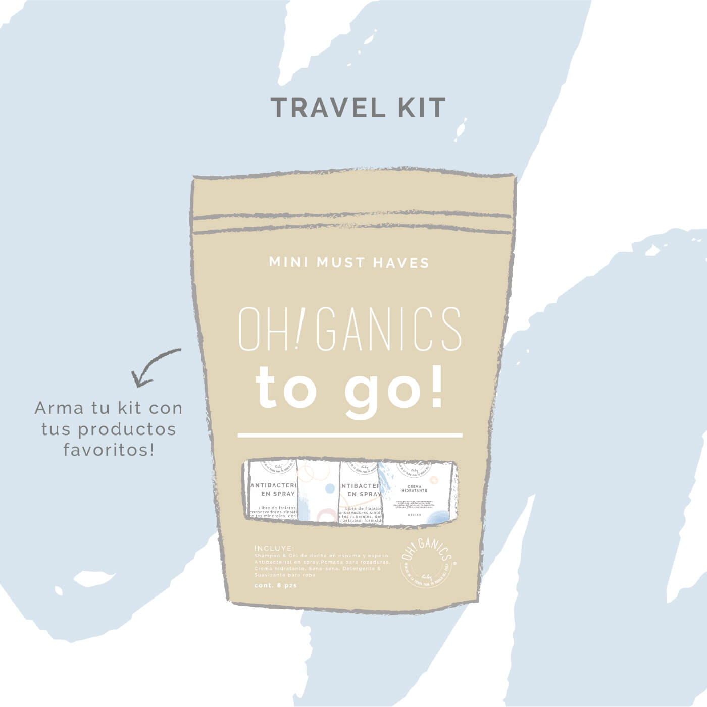 Travel Kit 8 Piezas