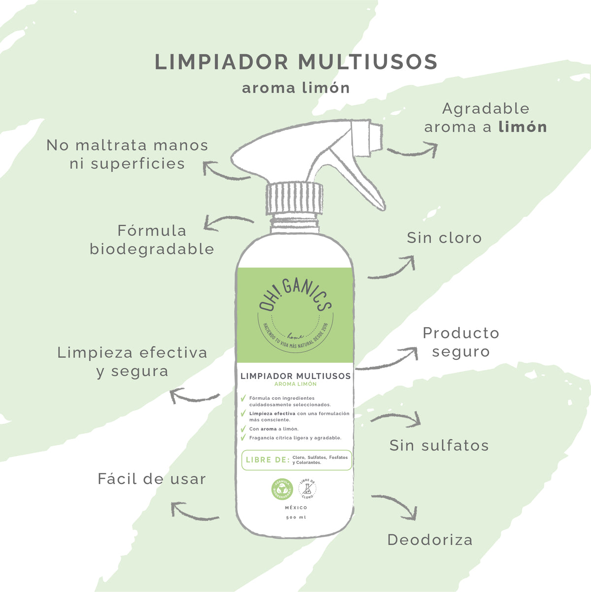 Limpiador Multiusos Aroma Limón 500 ml