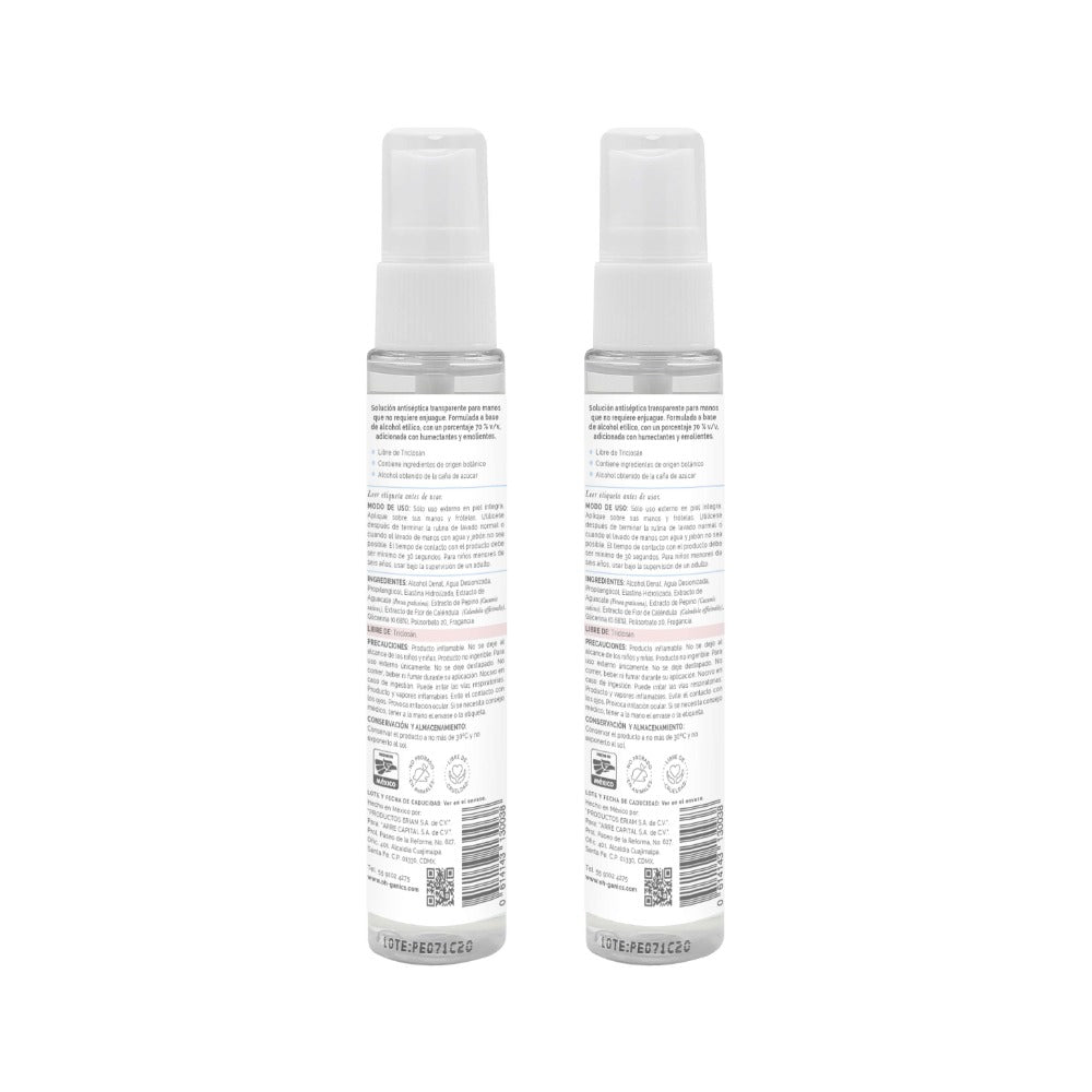 Duo Antibacterial En Spray Lemongrass 50 ml + Antibacterial Lavanda Vainilla 50 ml