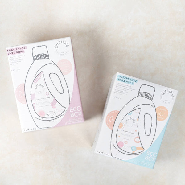 Ecobox Duo Suavizante Lavanda Vainilla 5 L + Detergente Natural Sin Fragancia 5 L