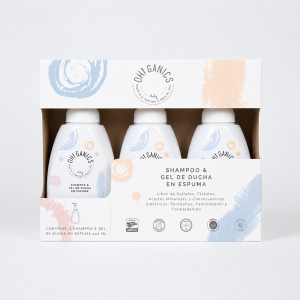 Caja 3 Shampoo & Gel de Ducha en Espuma