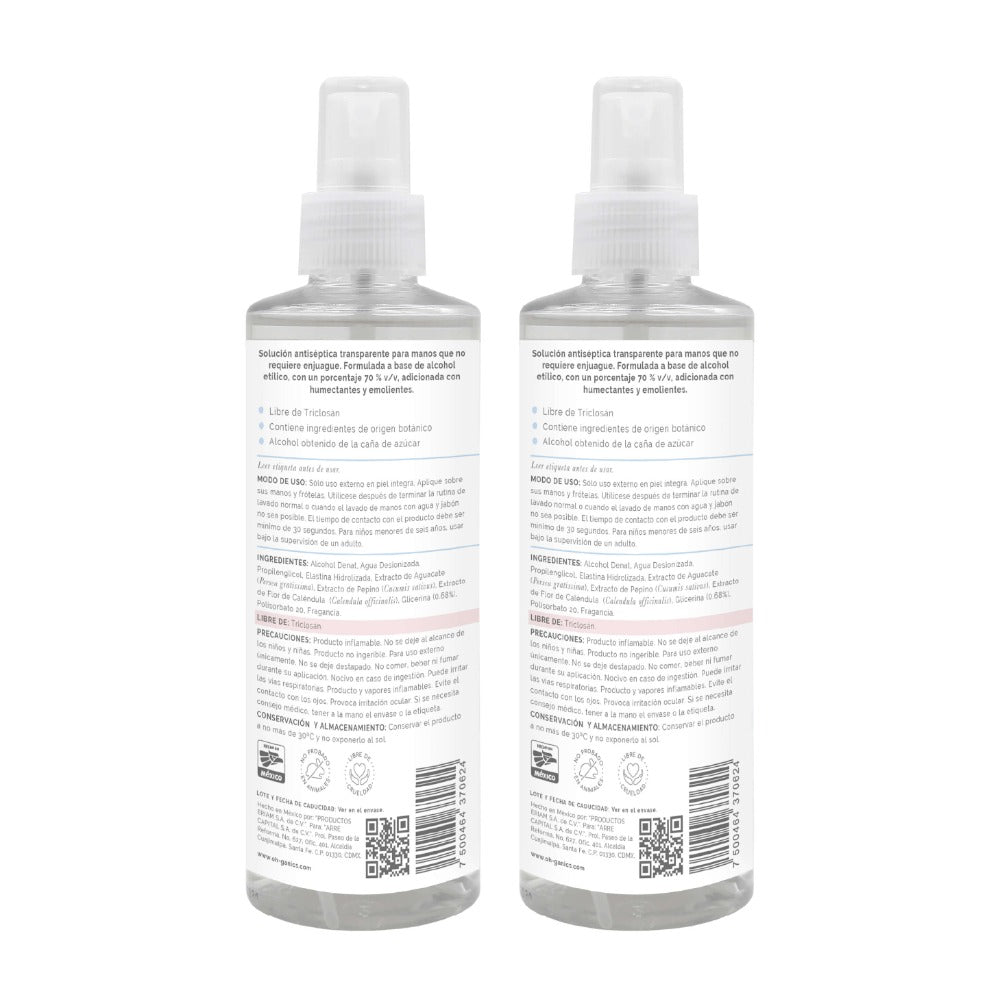 Duo Antibacterial En Spray Lemongrass 250 ml + Antibacterial Lavanda Vainilla 250 ml
