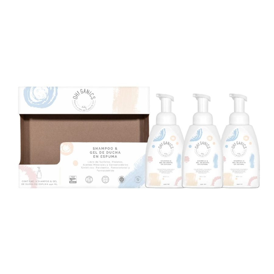 Caja 3 Shampoo & Gel de Ducha en Espuma