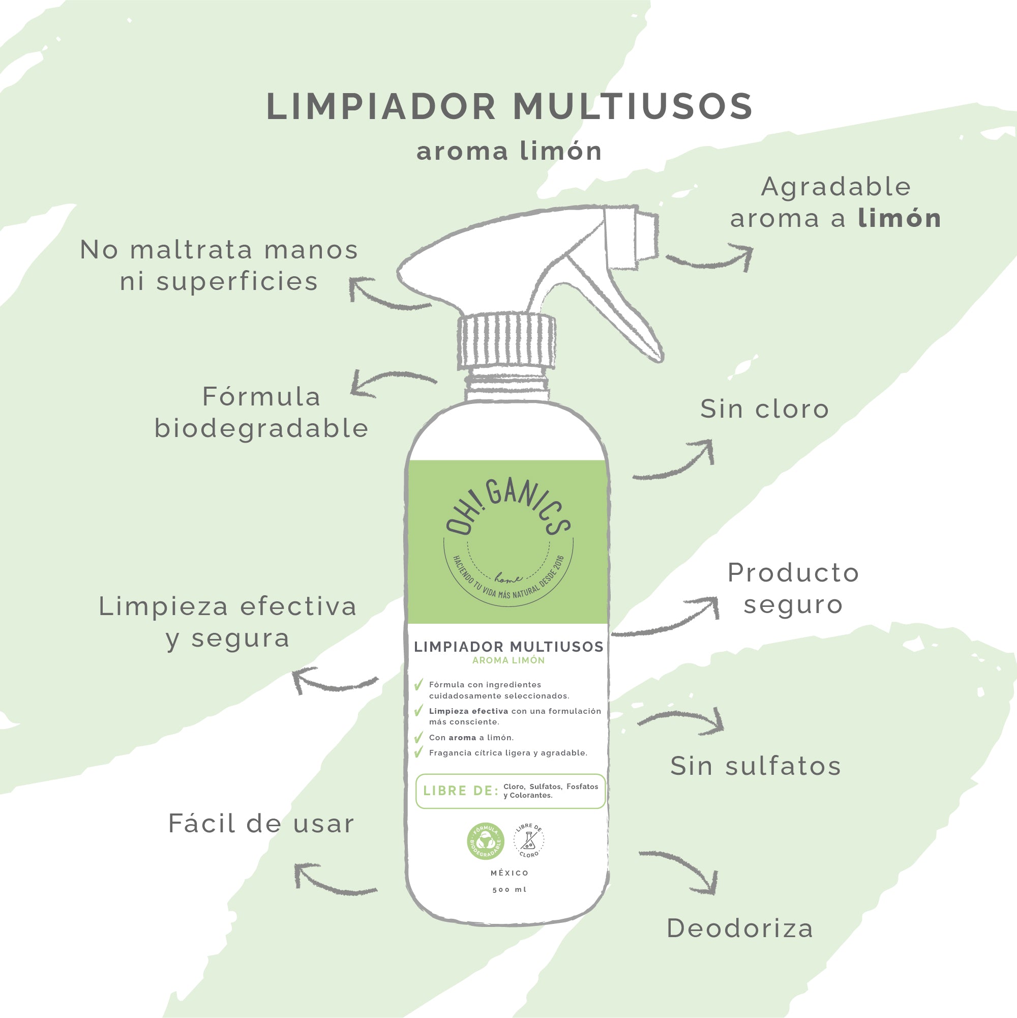 Limpiador Multiusos Aroma Limón 500 ml