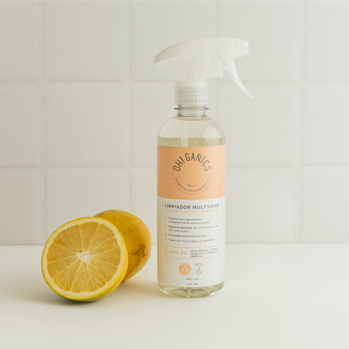 Limpiador Multiusos Con Aceite Esencial Naranja 500 ml