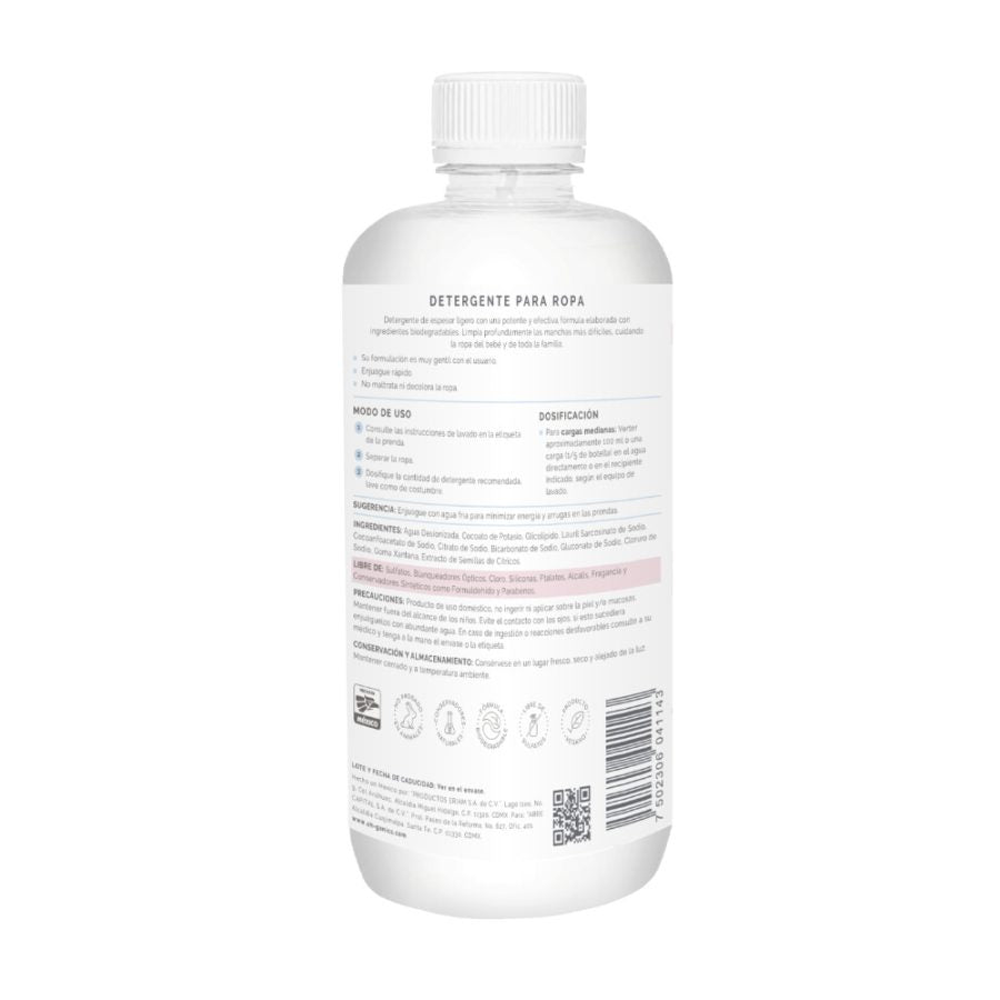 Detergente Natural Sin Fragancia 500 ml