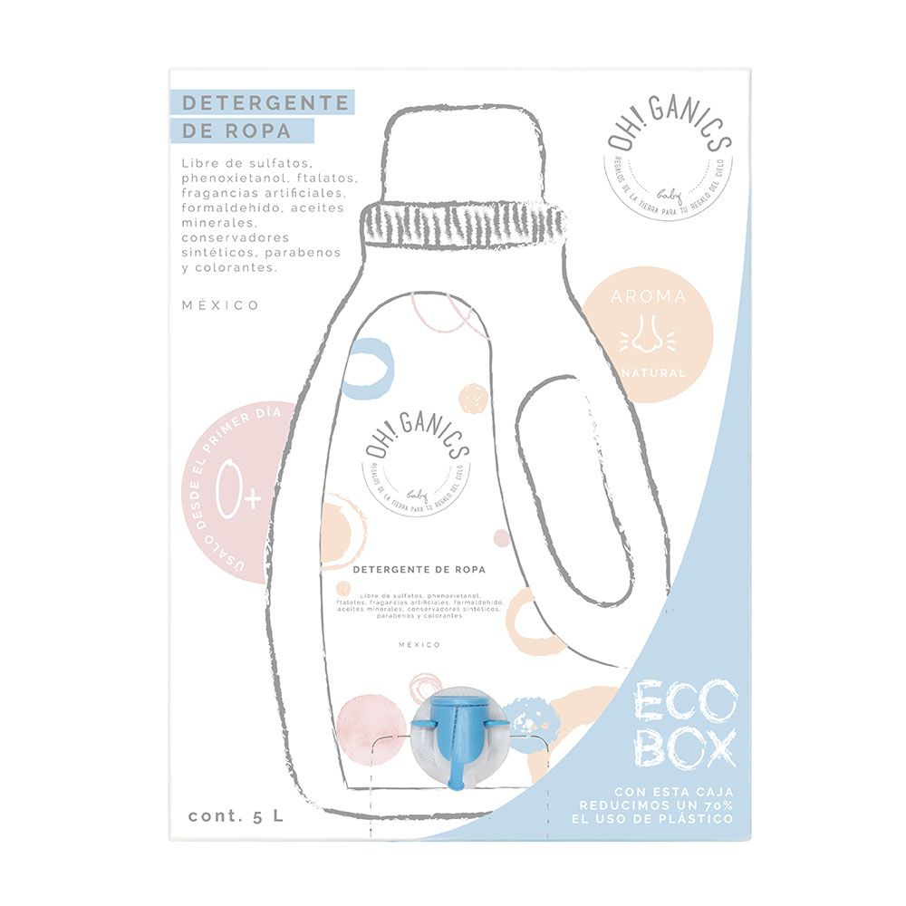 Ecobox Detergente Natural Sin Fragancia 5 L