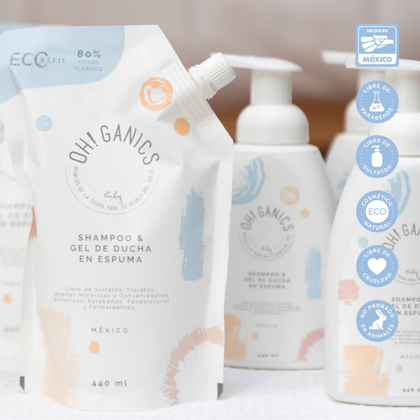 Refill Shampoo Y Gel De Ducha En Espuma 440 ml