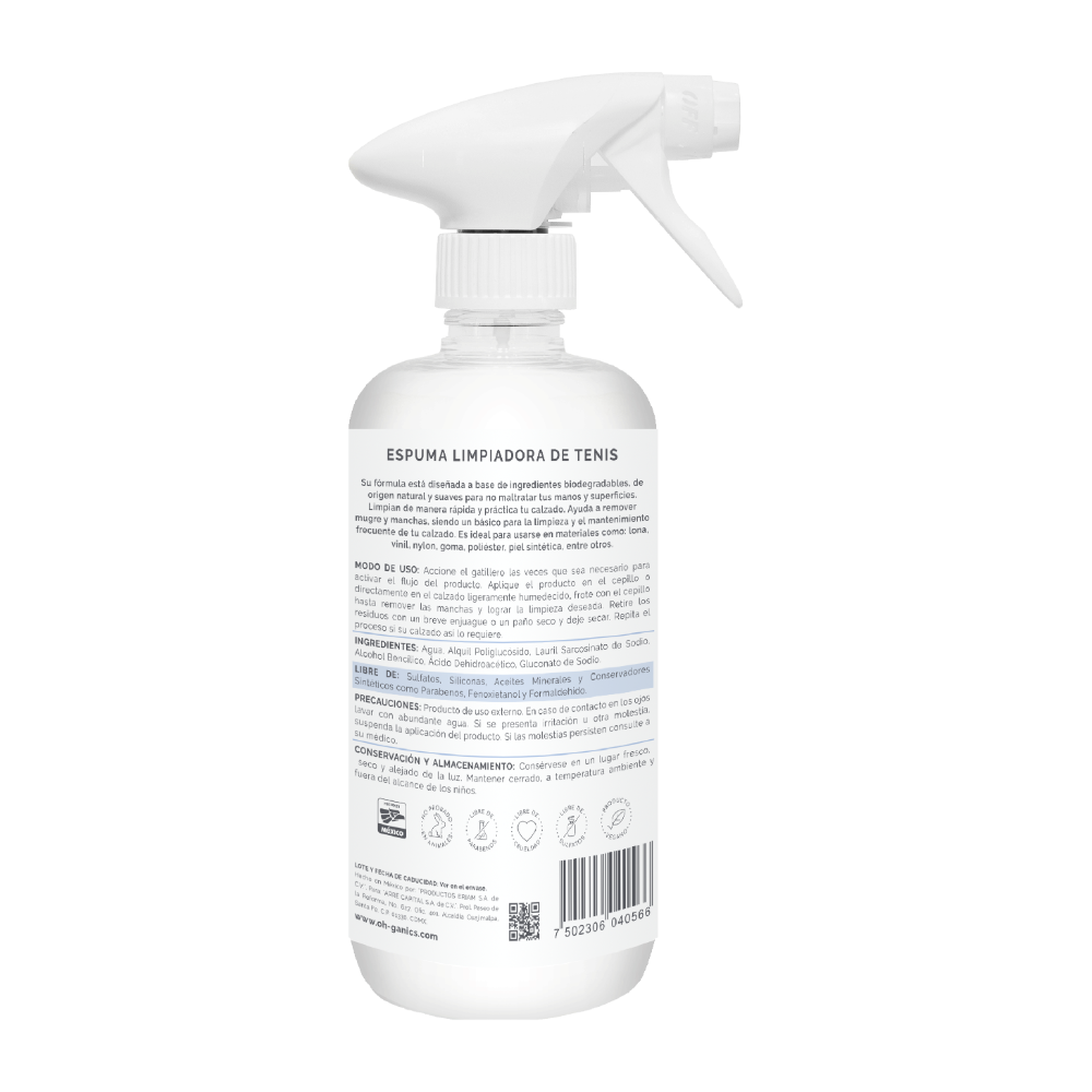 Limpiador De Tenis En Espuma 500 ml